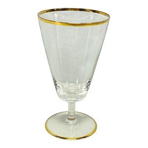 Vintage Rosenthal Water Goblet Stemware #2000 Glassware With Gold Band